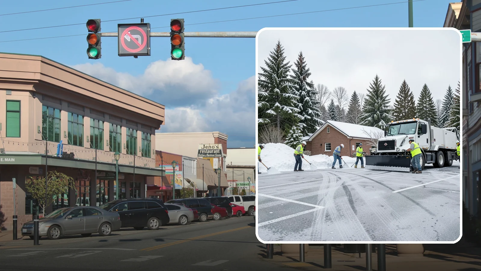 Church Parking Lot Snow Removal in Monroe, Snohomish County, WA - We clear church lots ahead of weekend services so Western Washington congregations gather safely in winter.