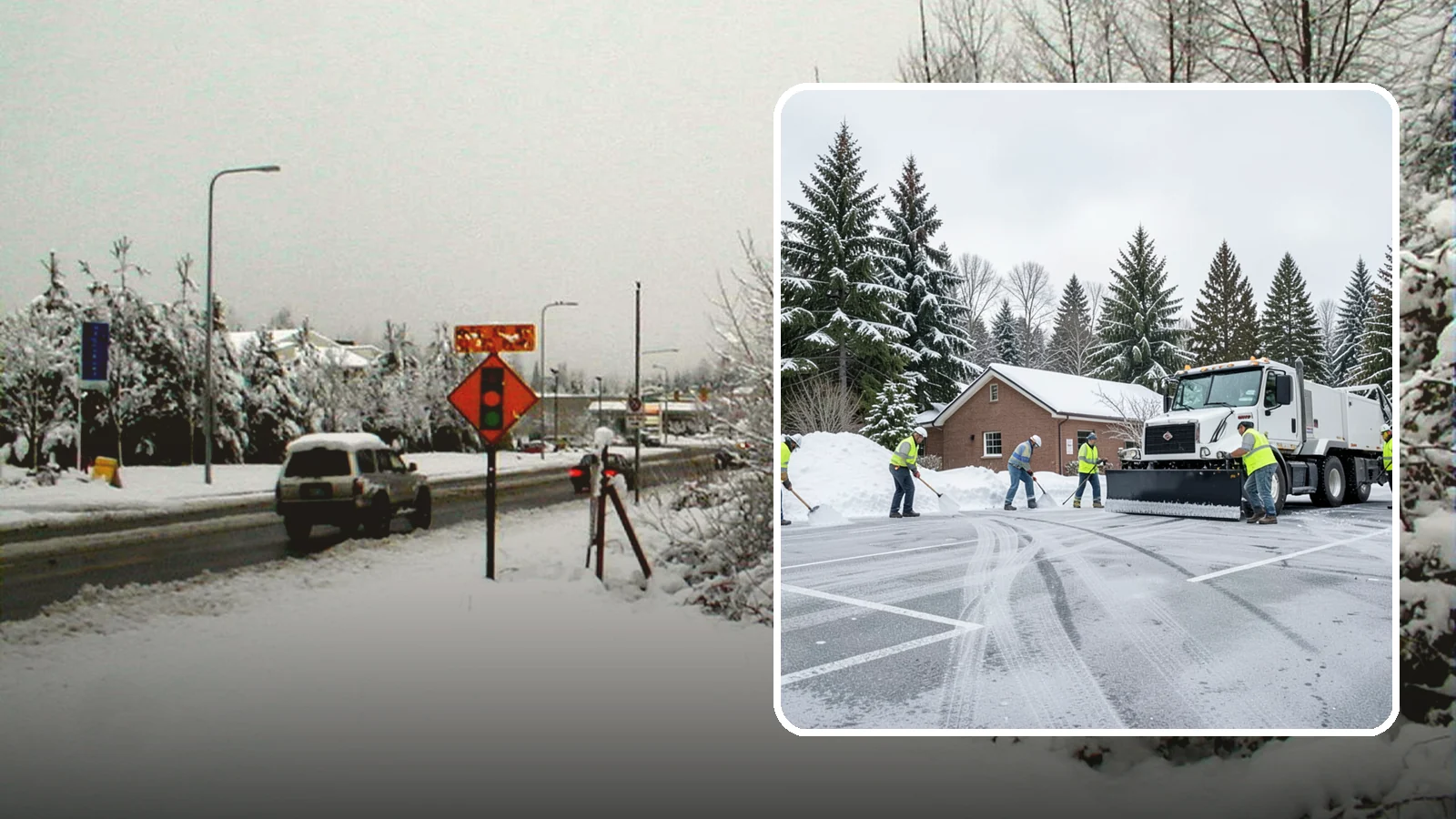 Church Parking Lot Snow Removal in Newcastle, King County, WA - We clear church lots ahead of weekend services so Western Washington congregations gather safely in winter.