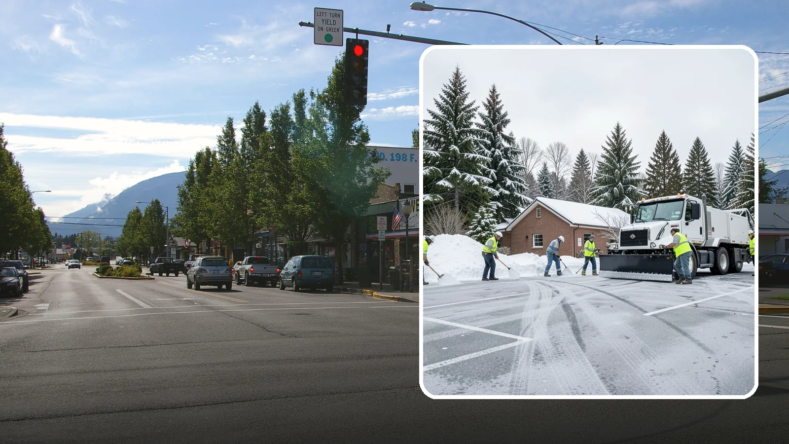 Church Parking Lot Snow Removal in North Bend, King County, WA - We clear church lots ahead of weekend services so Western Washington congregations gather safely in winter.