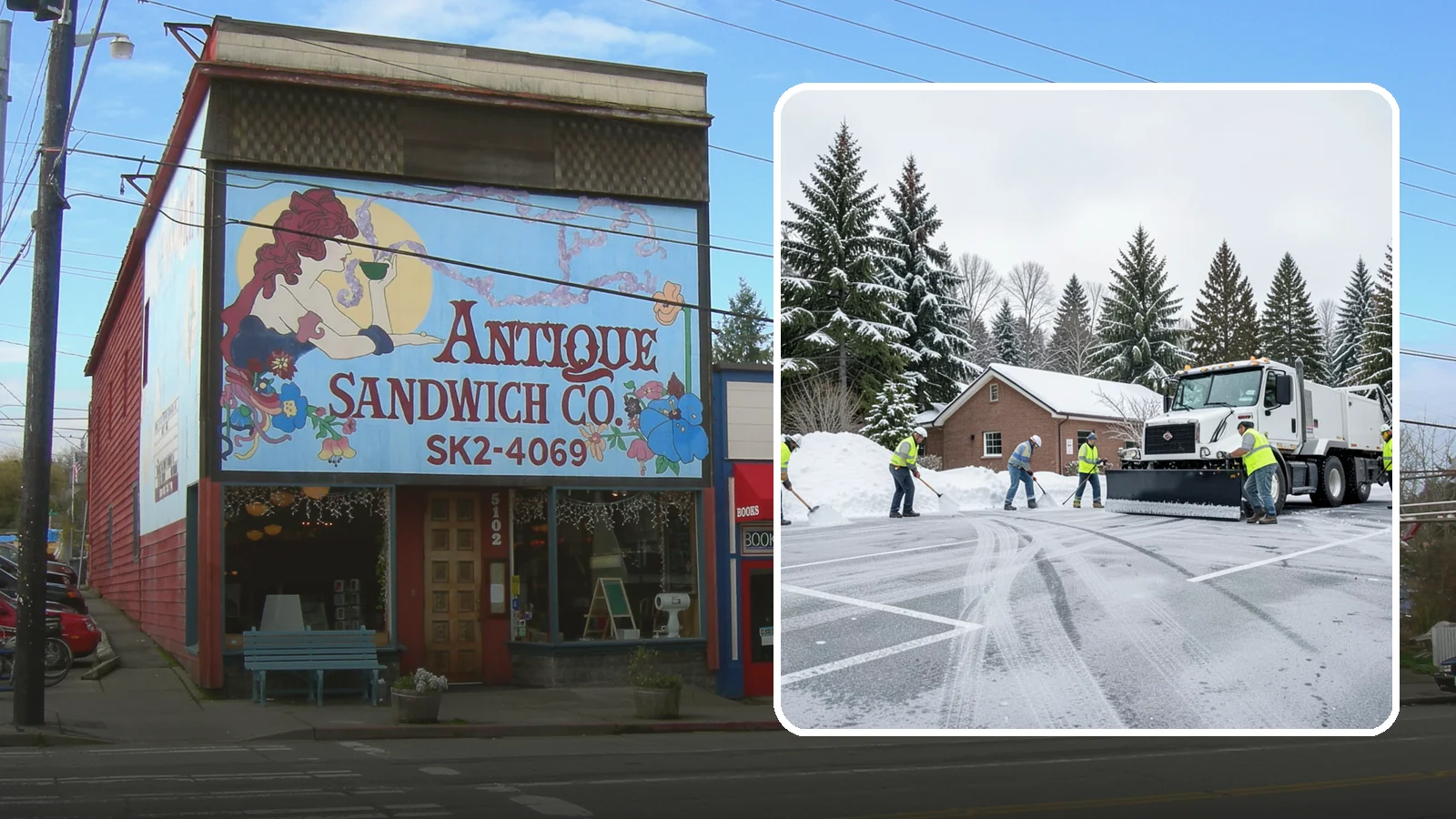 Church Parking Lot Snow Removal in Ruston, Pierce County, WA - We clear church lots ahead of weekend services so Western Washington congregations gather safely in winter.