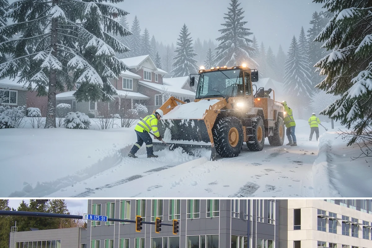 Church Parking Lot Snow Removal in Shoreline, King County, WA - Church lots in the Puget Sound area need the most winter service from December through February, peaking around the holiday...