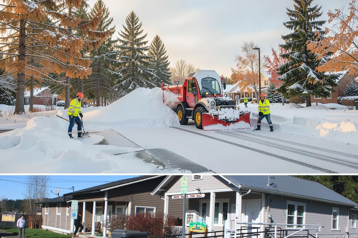 Church Parking Lot Snow Removal in South Prairie, Pierce County, WA - Church lots in the Puget Sound area need the most winter service from December through February, peaking around the holiday...
