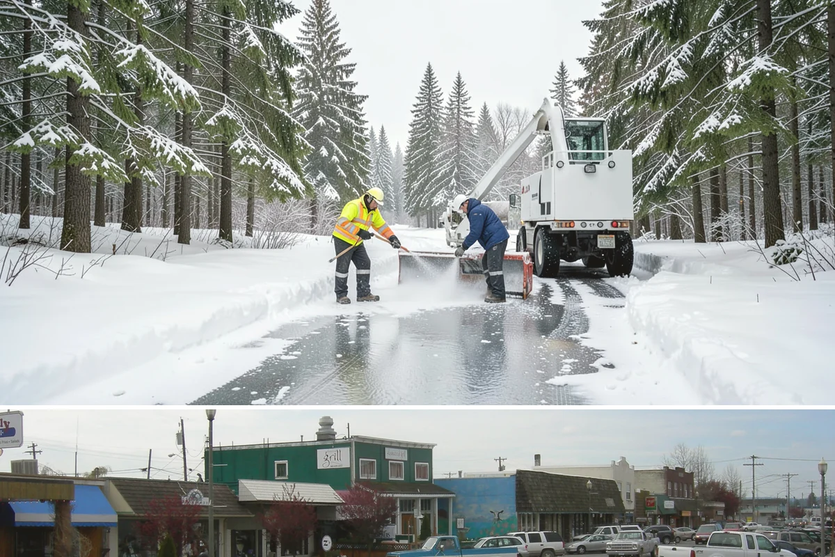 Church Parking Lot Snow Removal in Stanwood, Snohomish County, WA - Church lots in the Puget Sound area need the most winter service from December through February, peaking around the holiday...