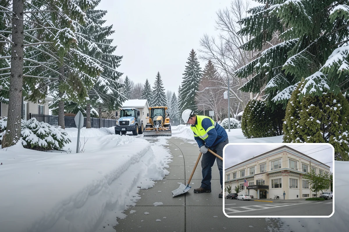 Church Property Snow Removal in Anacortes, Skagit County, WA - Lots and entries ready for services
