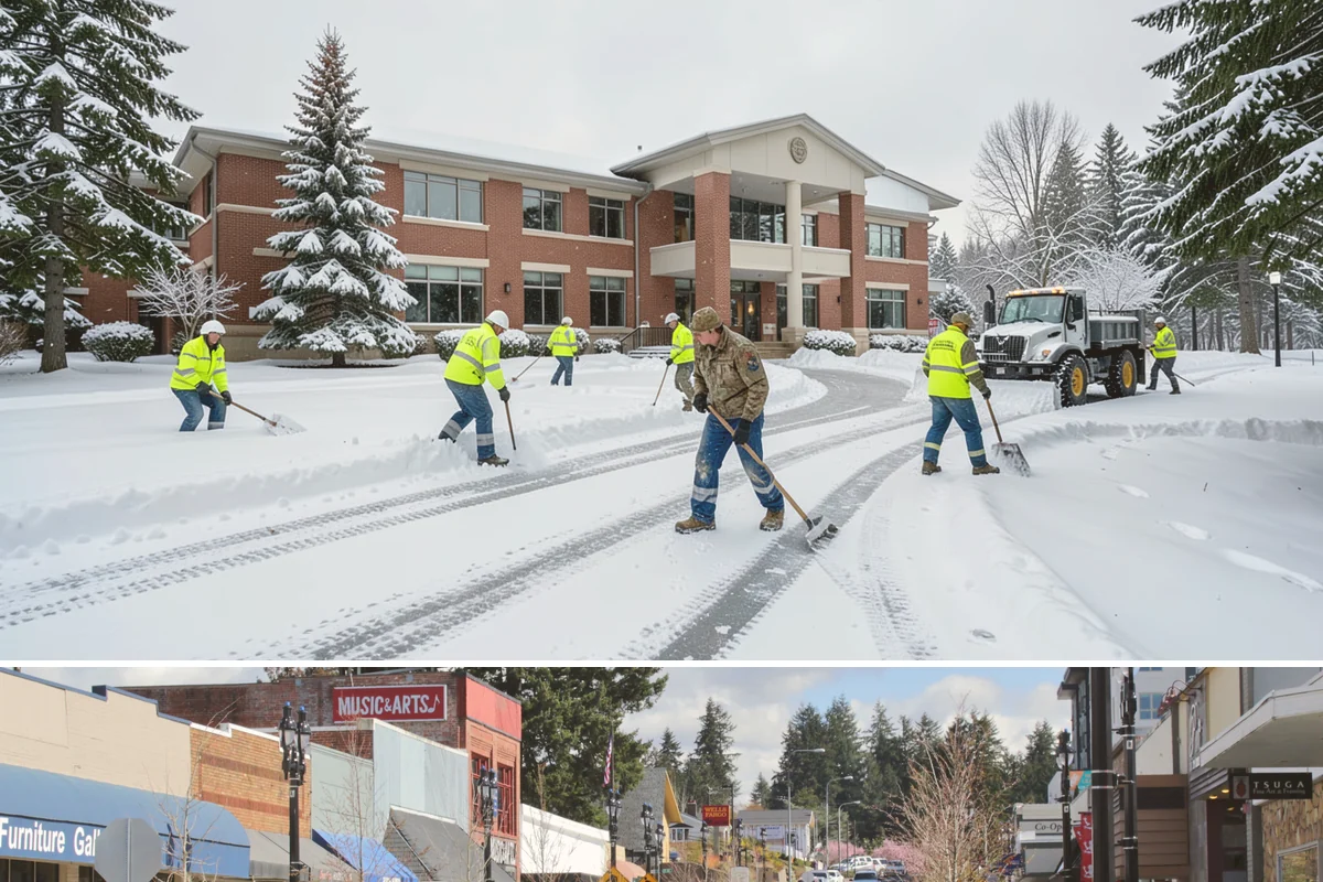 Church Property Snow Removal in Bothell, King County, WA - Church property service is most needed for winter gatherings from December through February.