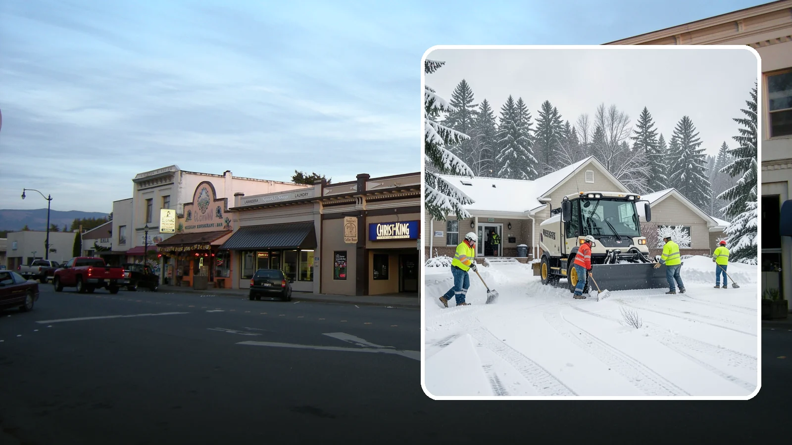 Church Property Snow Removal in Burlington, Skagit County, WA - We clear church properties for services and events, keeping lots and entrances safe for congregations of all ages.