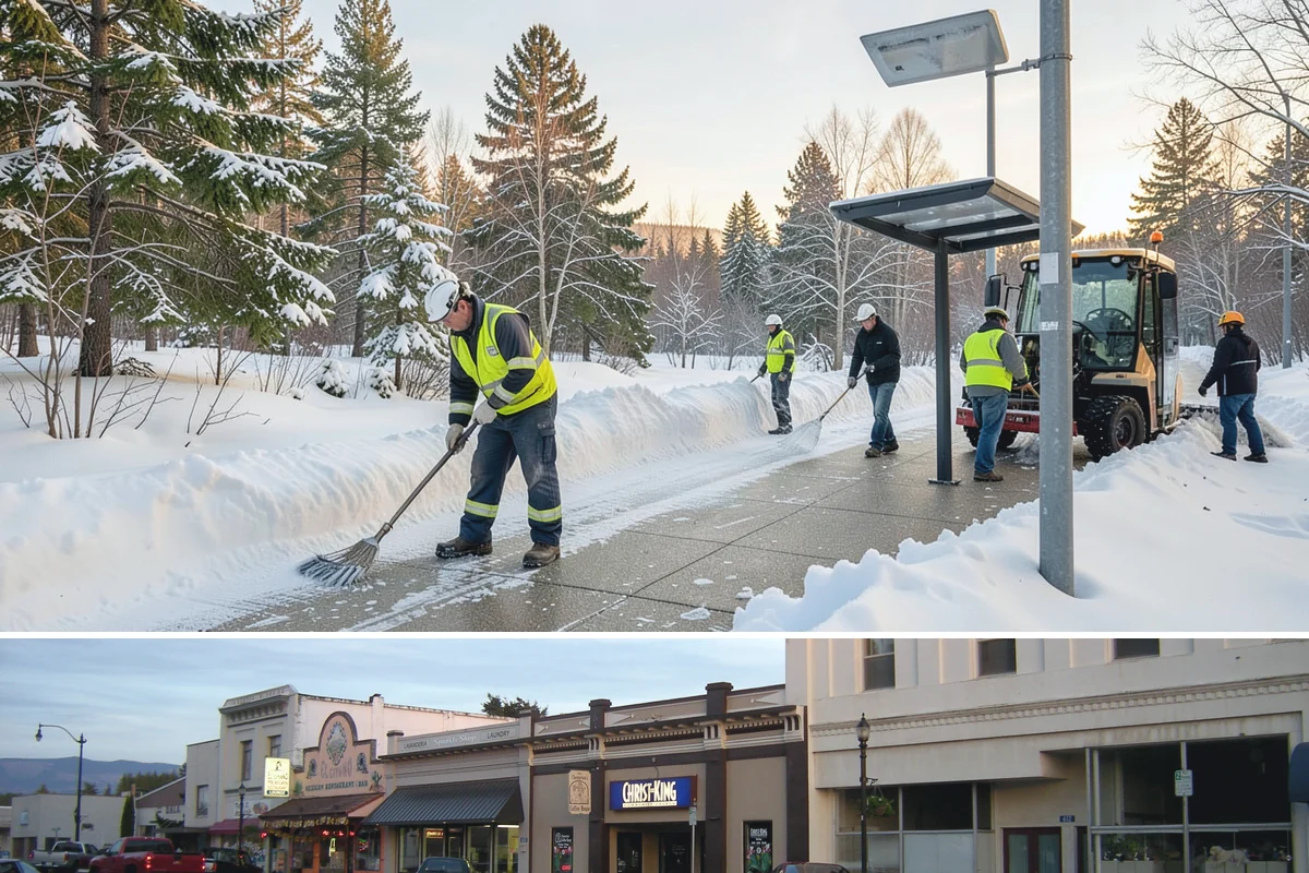 Church Property Snow Removal in Burlington, Skagit County, WA - Church property service is most needed for winter gatherings from December through February.