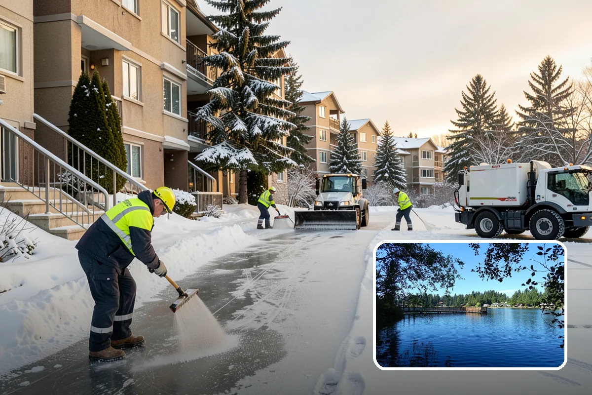 Church Property Snow Removal in Federal Way, King County, WA - Lots and entries ready for services