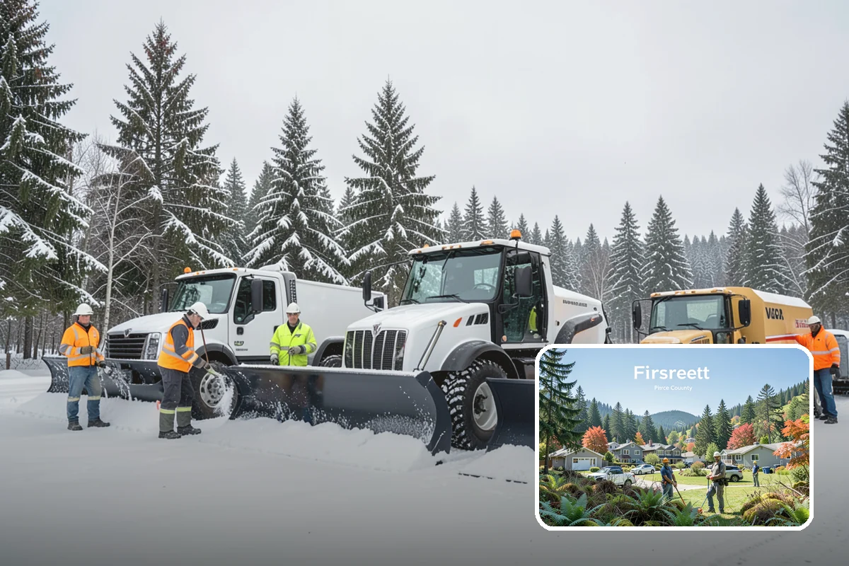 Church Property Snow Removal in Fircrest, Pierce County, WA - Lots and entries ready for services