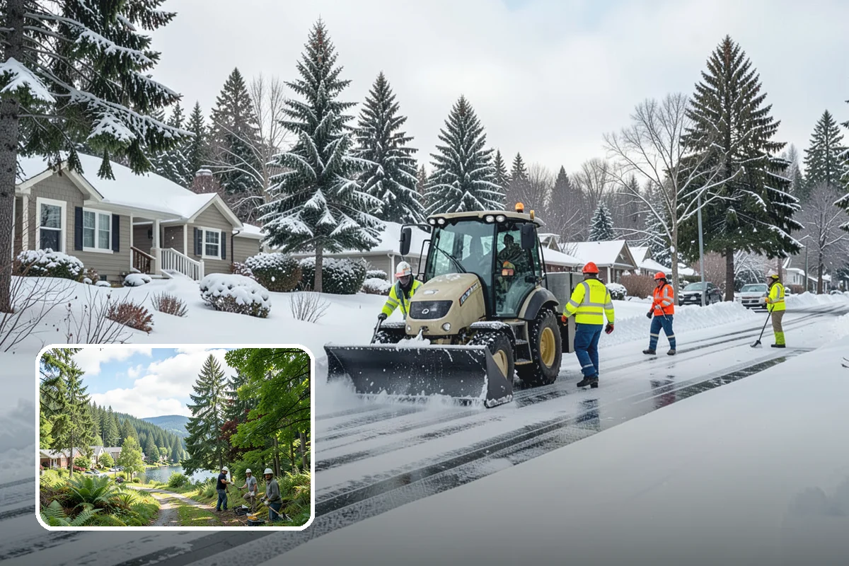 Church Property Snow Removal in Lake Forest Park, King County, WA - Lots and entries ready for services