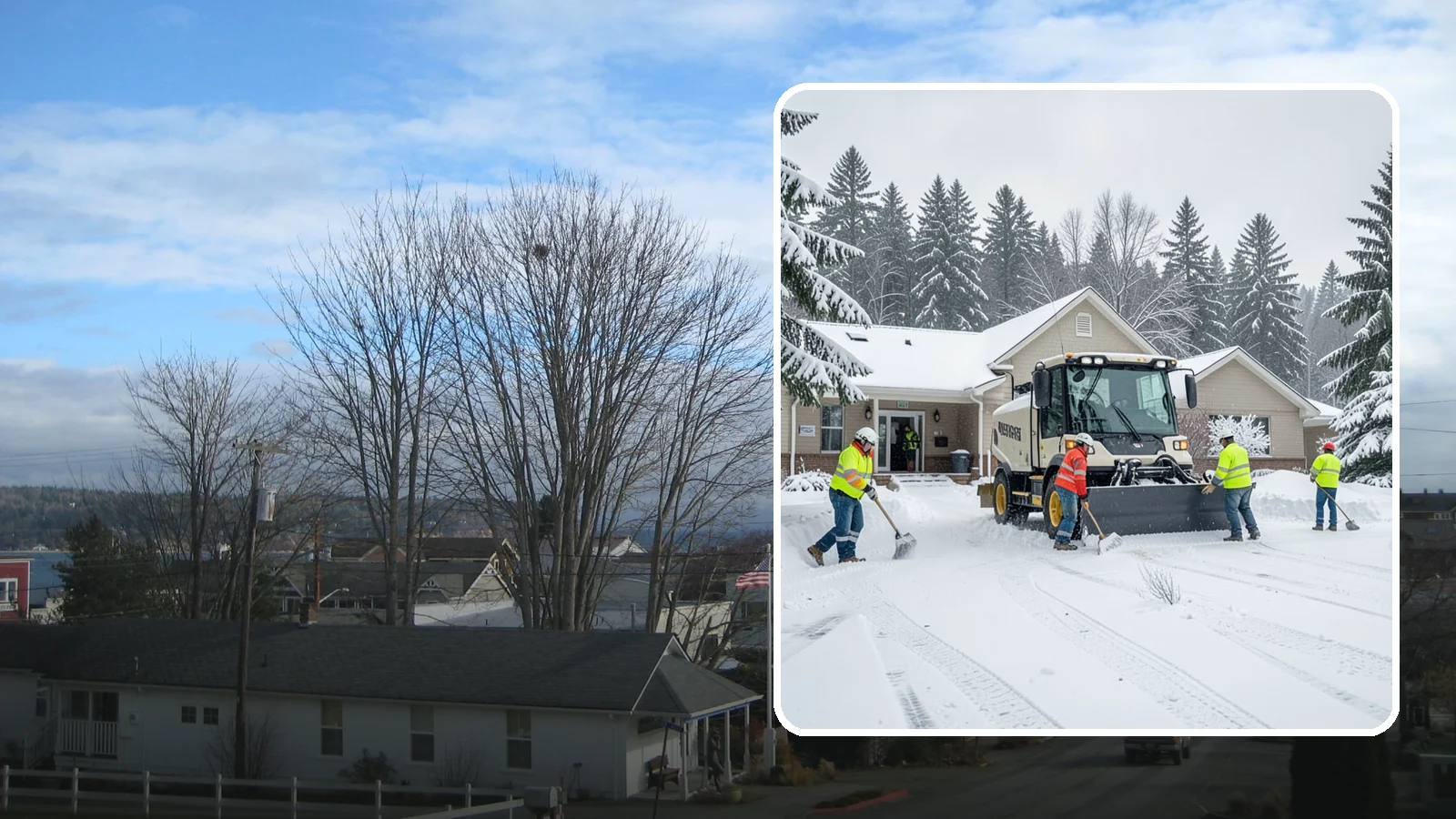 Church Property Snow Removal in Langley, Island County, WA - We clear church properties for services and events, keeping lots and entrances safe for congregations of all ages.