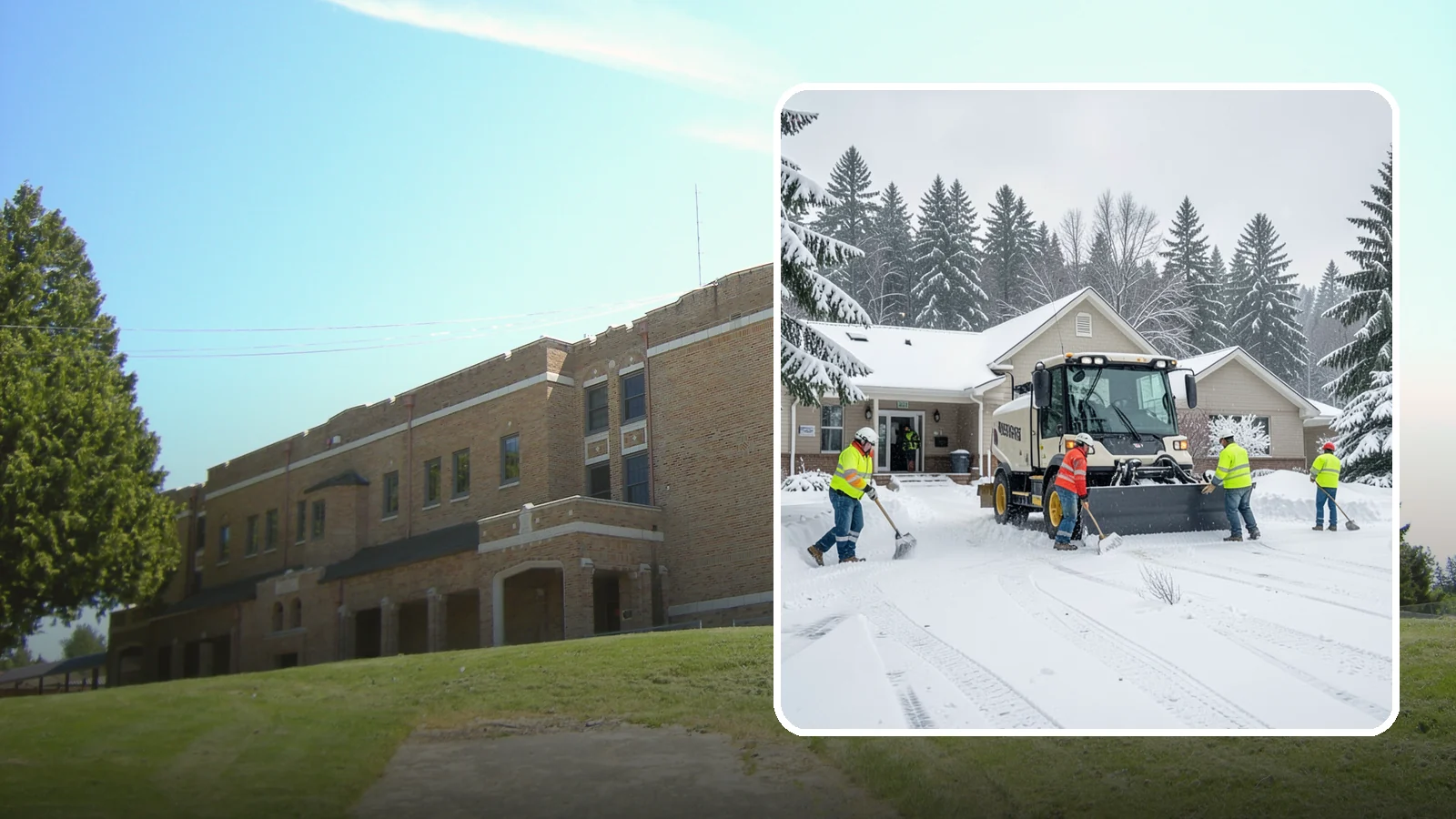 Church Property Snow Removal in Maple Valley, King County, WA - We clear church properties for services and events, keeping lots and entrances safe for congregations of all ages.