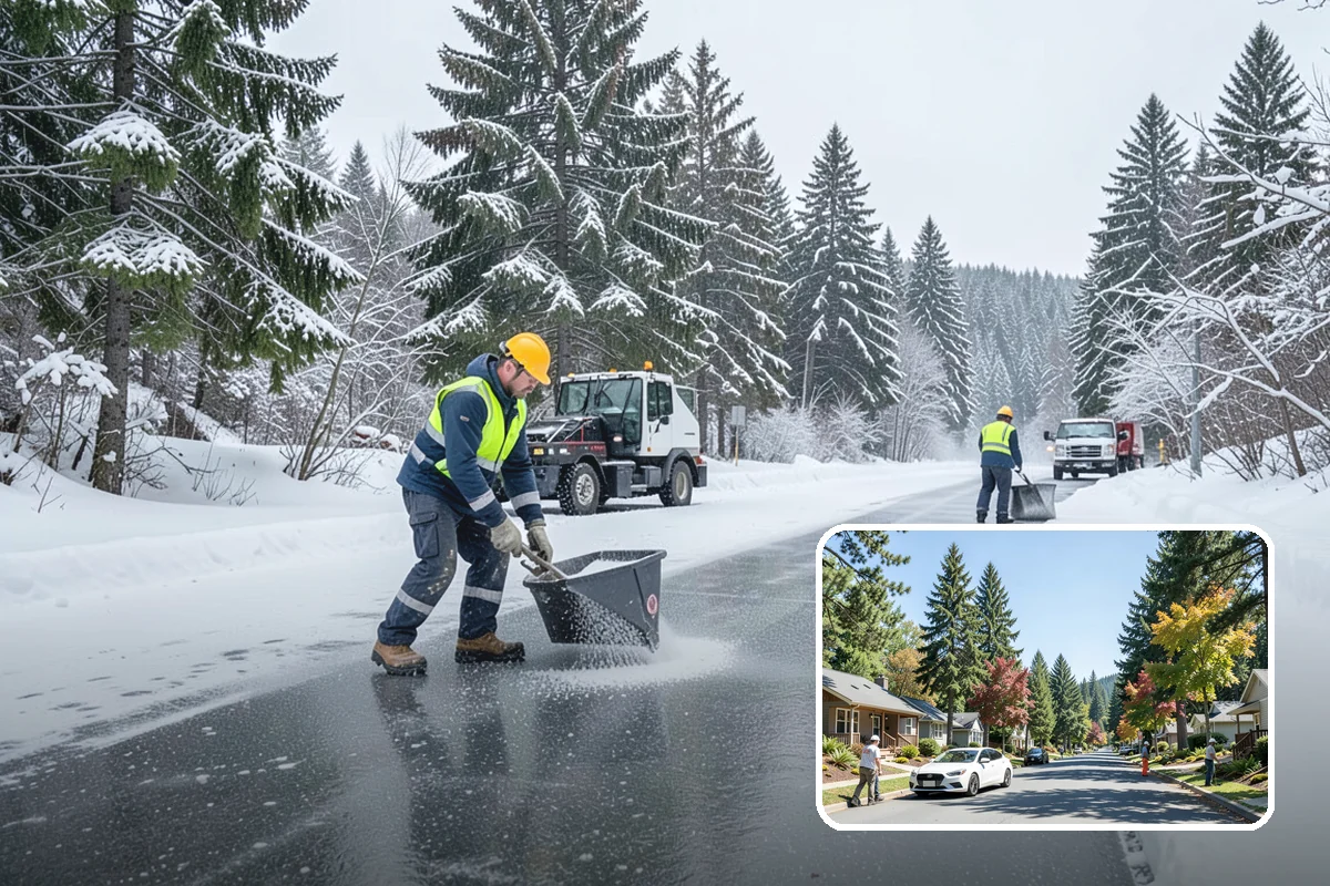 Church Property Snow Removal in Orting, Pierce County, WA - Lots and entries ready for services