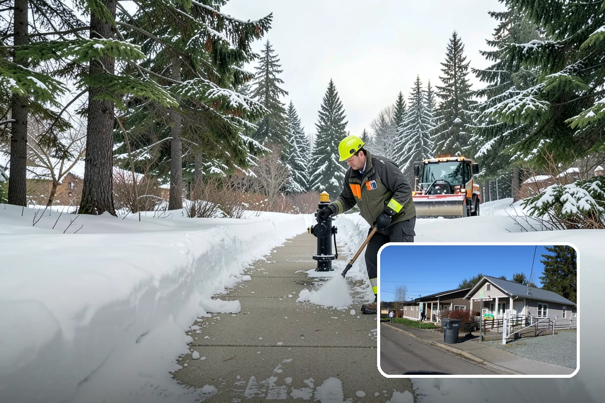 Church Property Snow Removal in South Prairie, Pierce County, WA - Lots and entries ready for services
