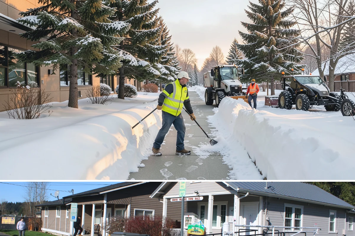Church Property Snow Removal in South Prairie, Pierce County, WA - Church property service is most needed for winter gatherings from December through February.