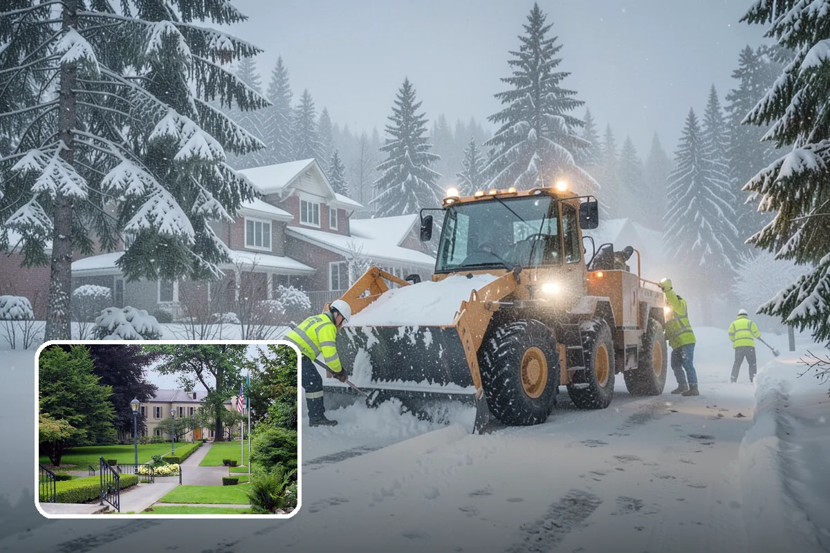 Church Property Snow Removal in Woodinville, King County, WA - Lots and entries ready for services