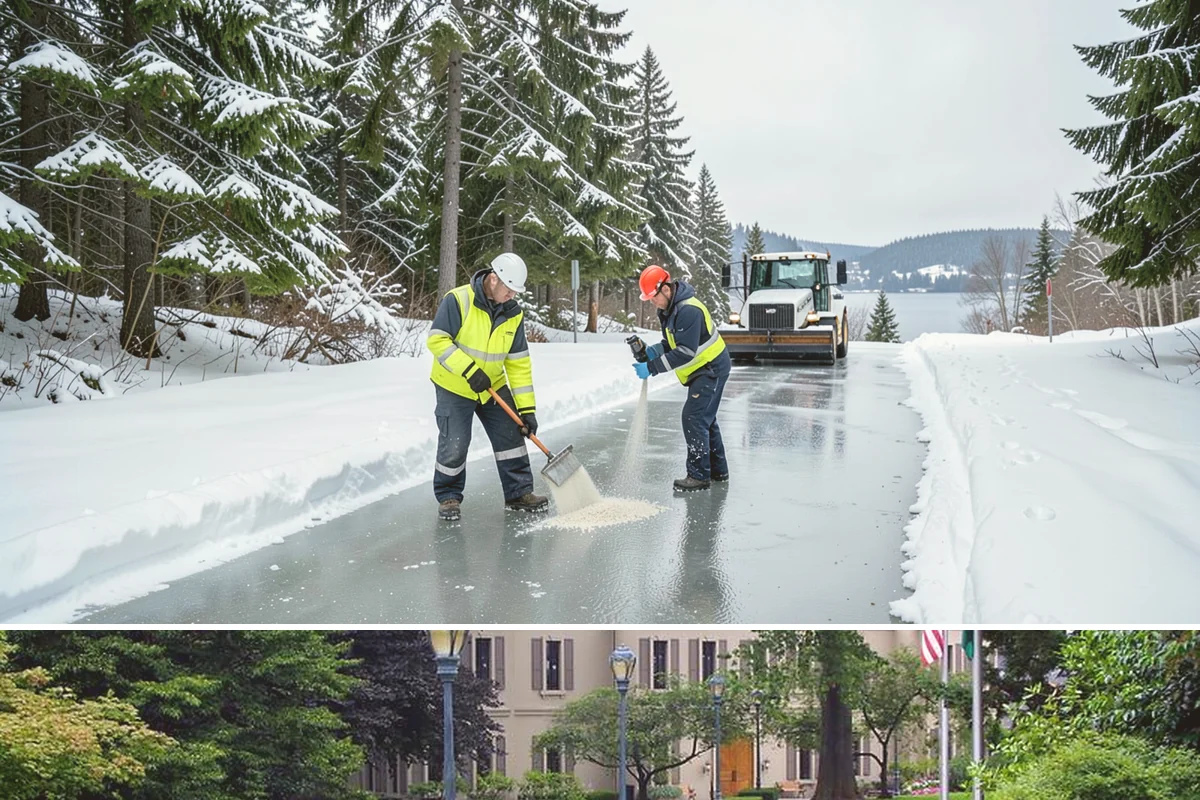 Church Property Snow Removal in Woodinville, King County, WA - Church property service is most needed for winter gatherings from December through February.