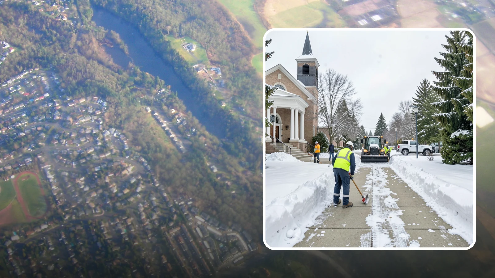 Church Sidewalk Clearing in Algona, King County, WA - Congregation-focused sidewalk clearing for Western Washington churches, keeping entry plazas and walks safe for services...
