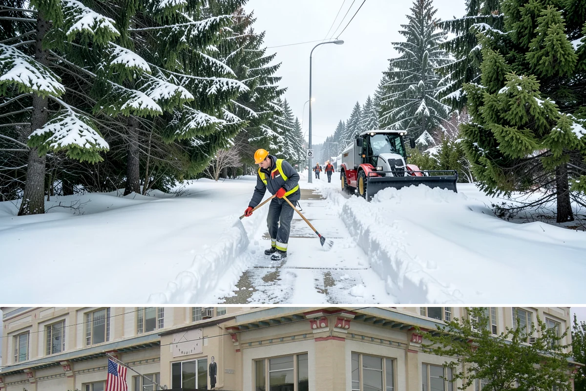 Church Sidewalk Clearing in Anacortes, Skagit County, WA - Church demand centers on December through February weekends and evenings, when frost and refrozen drizzle glaze plazas before...
