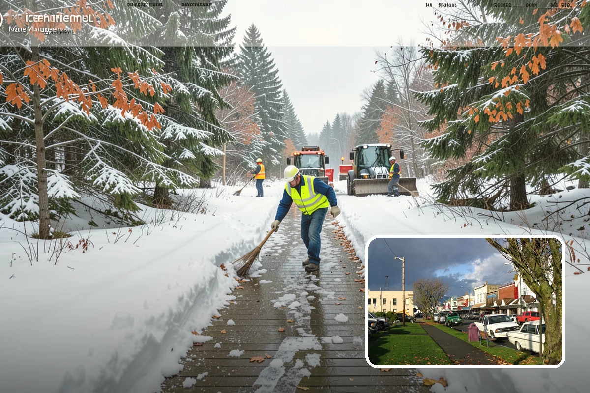 Church Sidewalk Clearing in Arlington, Snohomish County, WA - Protects an often elderly congregation from serious falls