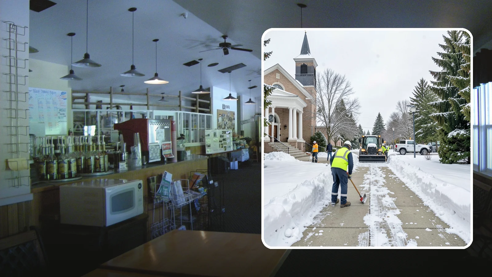 Church Sidewalk Clearing in Black Diamond, King County, WA - Congregation-focused sidewalk clearing for Western Washington churches, keeping entry plazas and walks safe for services...