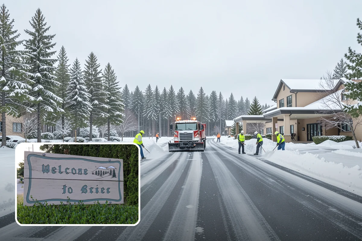 Church Sidewalk Clearing in Brier, Snohomish County, WA - Protects an often elderly congregation from serious falls
