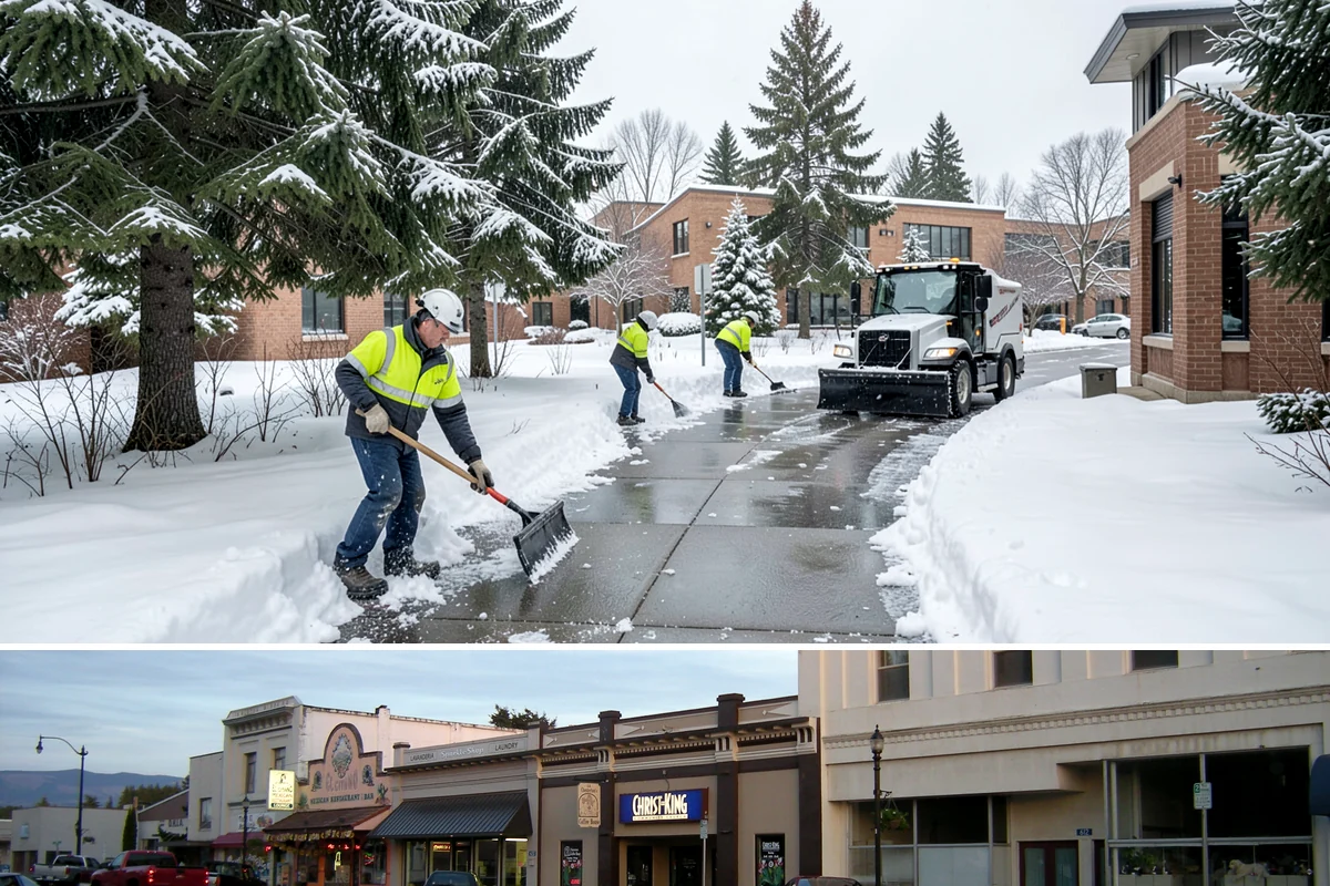 Church Sidewalk Clearing in Burlington, Skagit County, WA - Church demand centers on December through February weekends and evenings, when frost and refrozen drizzle glaze plazas before...