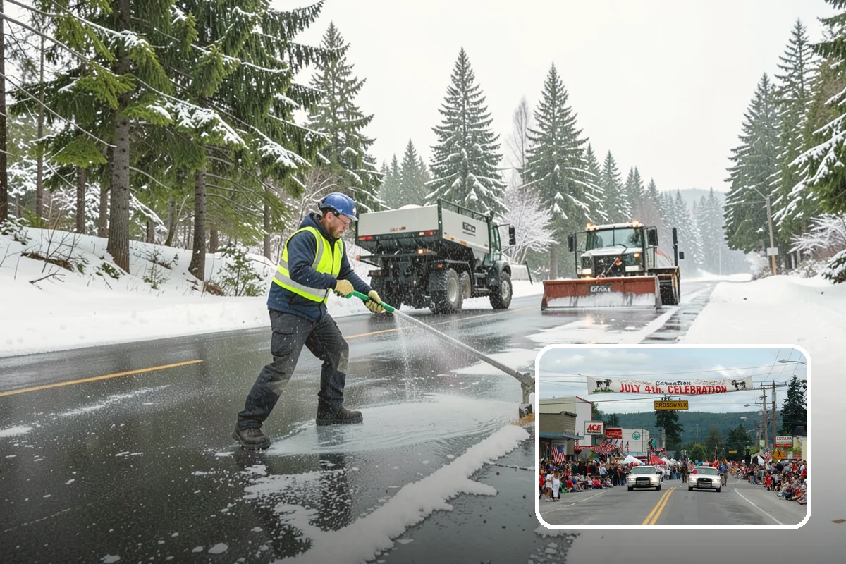 Church Sidewalk Clearing in Carnation, King County, WA - Protects an often elderly congregation from serious falls