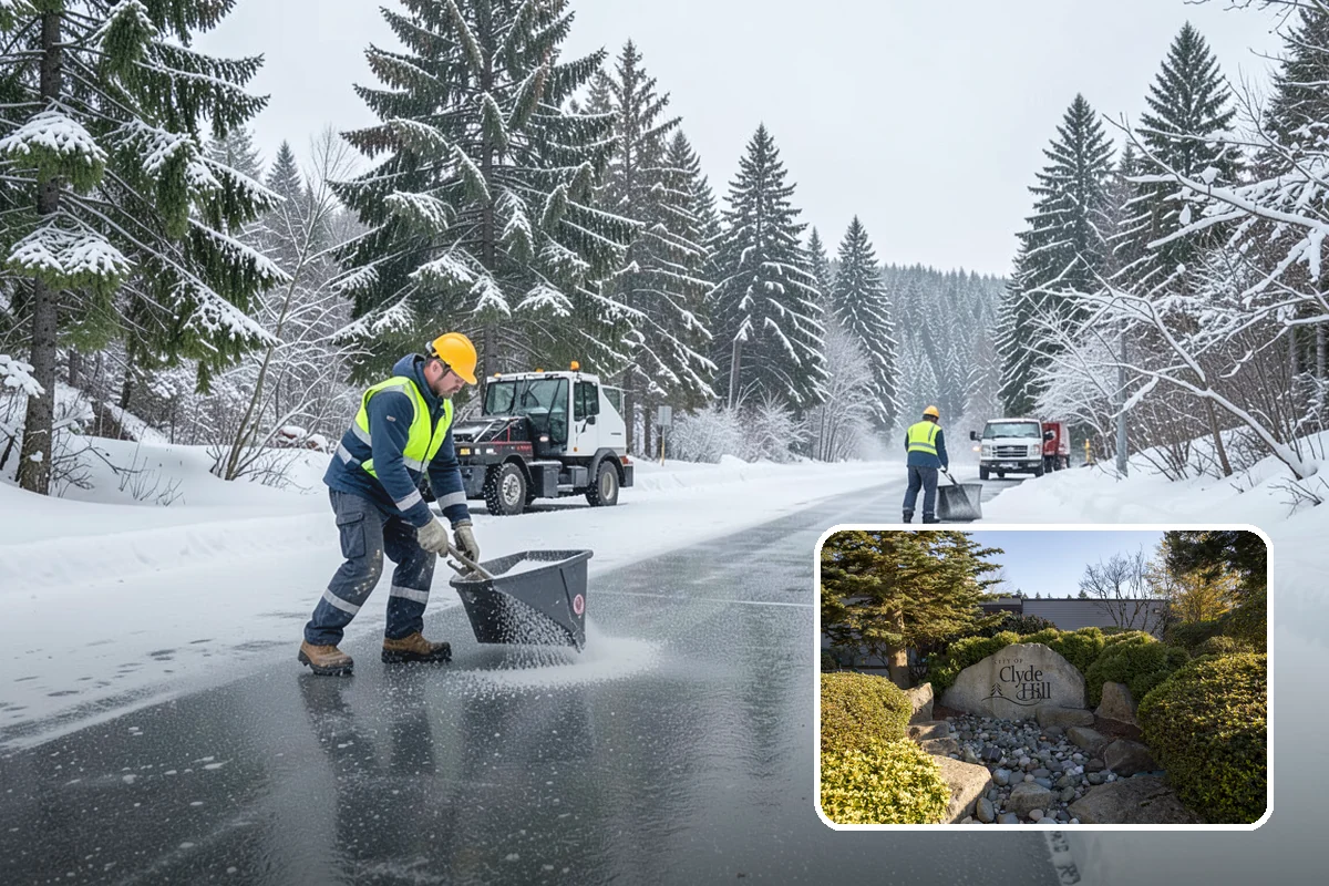 Church Sidewalk Clearing in Clyde Hill, King County, WA - Protects an often elderly congregation from serious falls