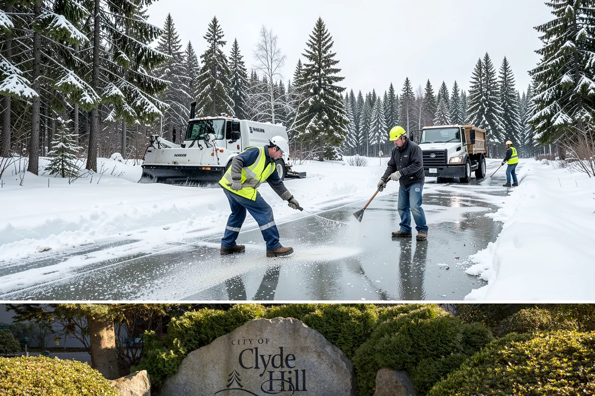 Church Sidewalk Clearing in Clyde Hill, King County, WA - Church demand centers on December through February weekends and evenings, when frost and refrozen drizzle glaze plazas before...