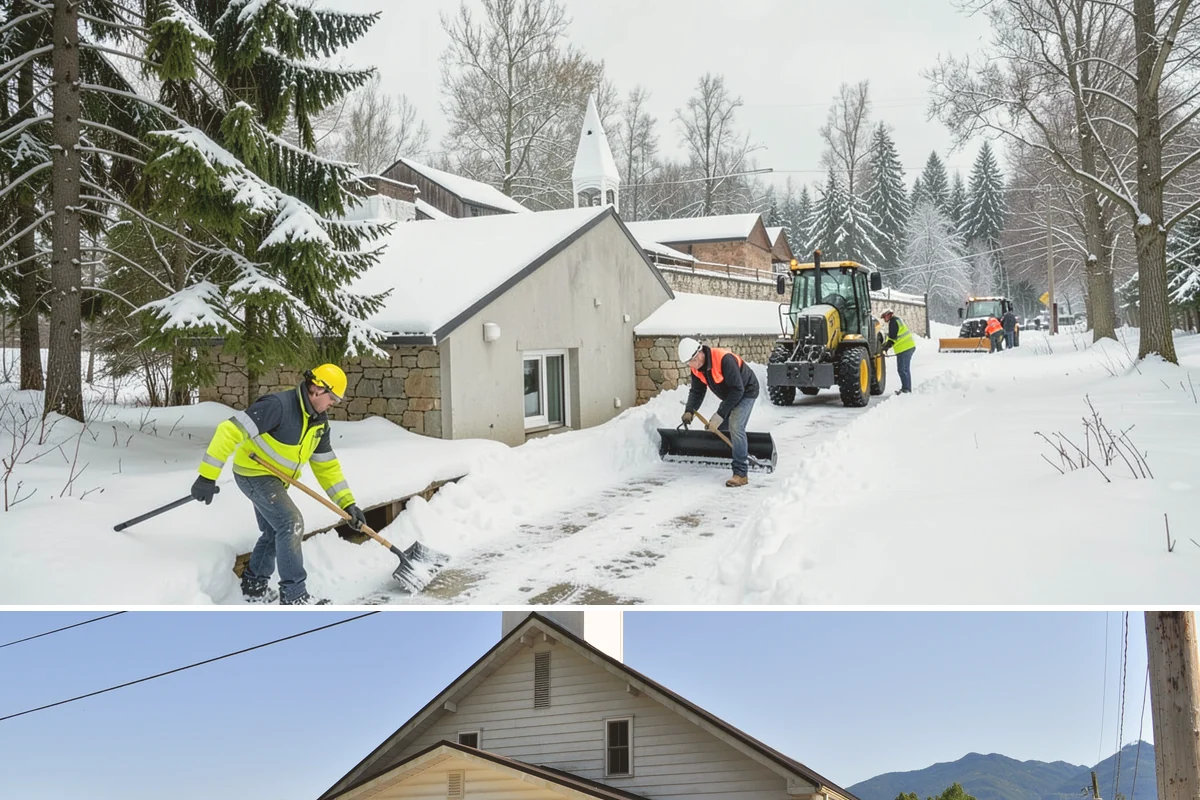 Church Sidewalk Clearing in Concrete, Skagit County, WA - Church demand centers on December through February weekends and evenings, when frost and refrozen drizzle glaze plazas before...