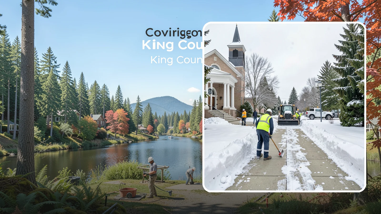 Church Sidewalk Clearing in Covington, King County, WA - Congregation-focused sidewalk clearing for Western Washington churches, keeping entry plazas and walks safe for services...