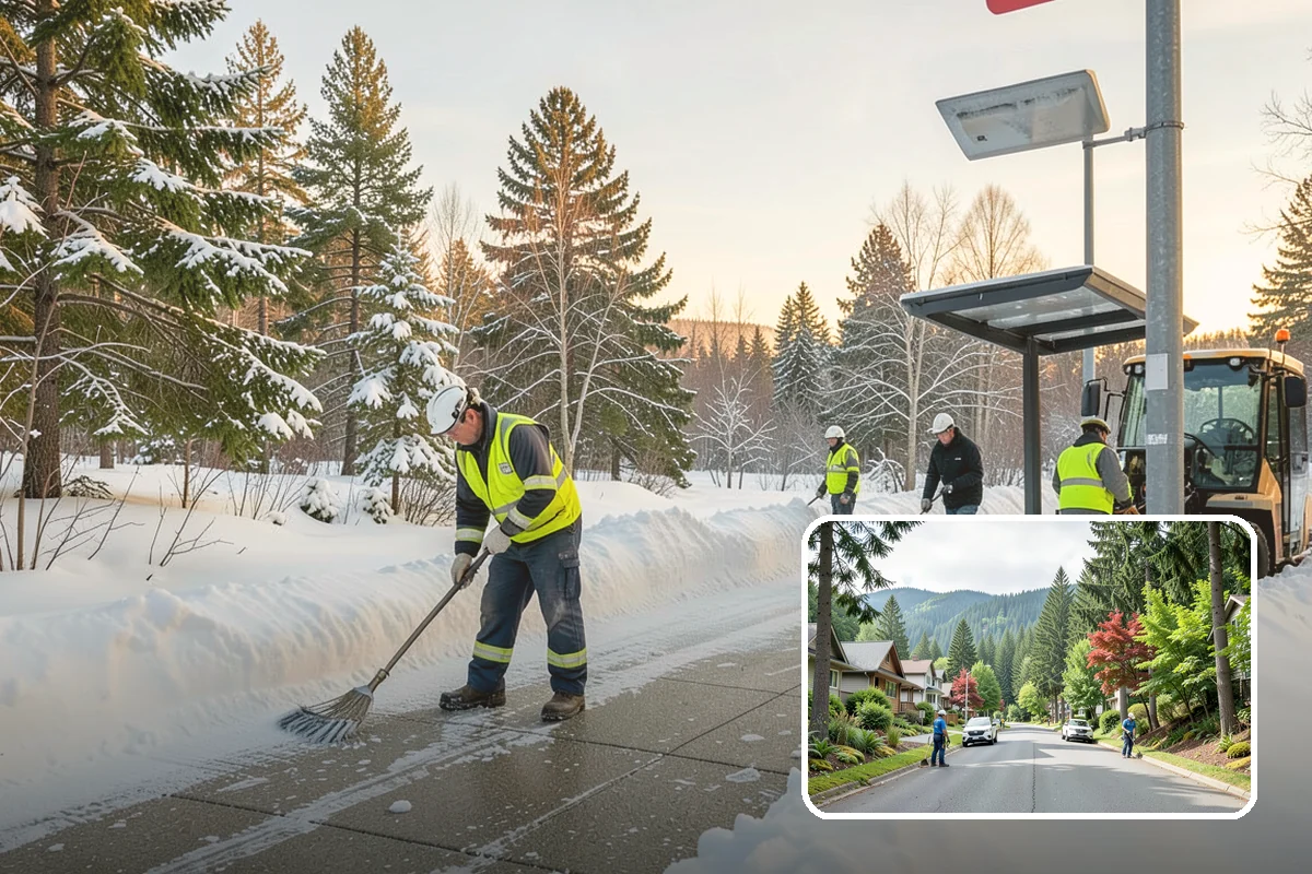 Church Sidewalk Clearing in Darrington, Snohomish County, WA - Protects an often elderly congregation from serious falls