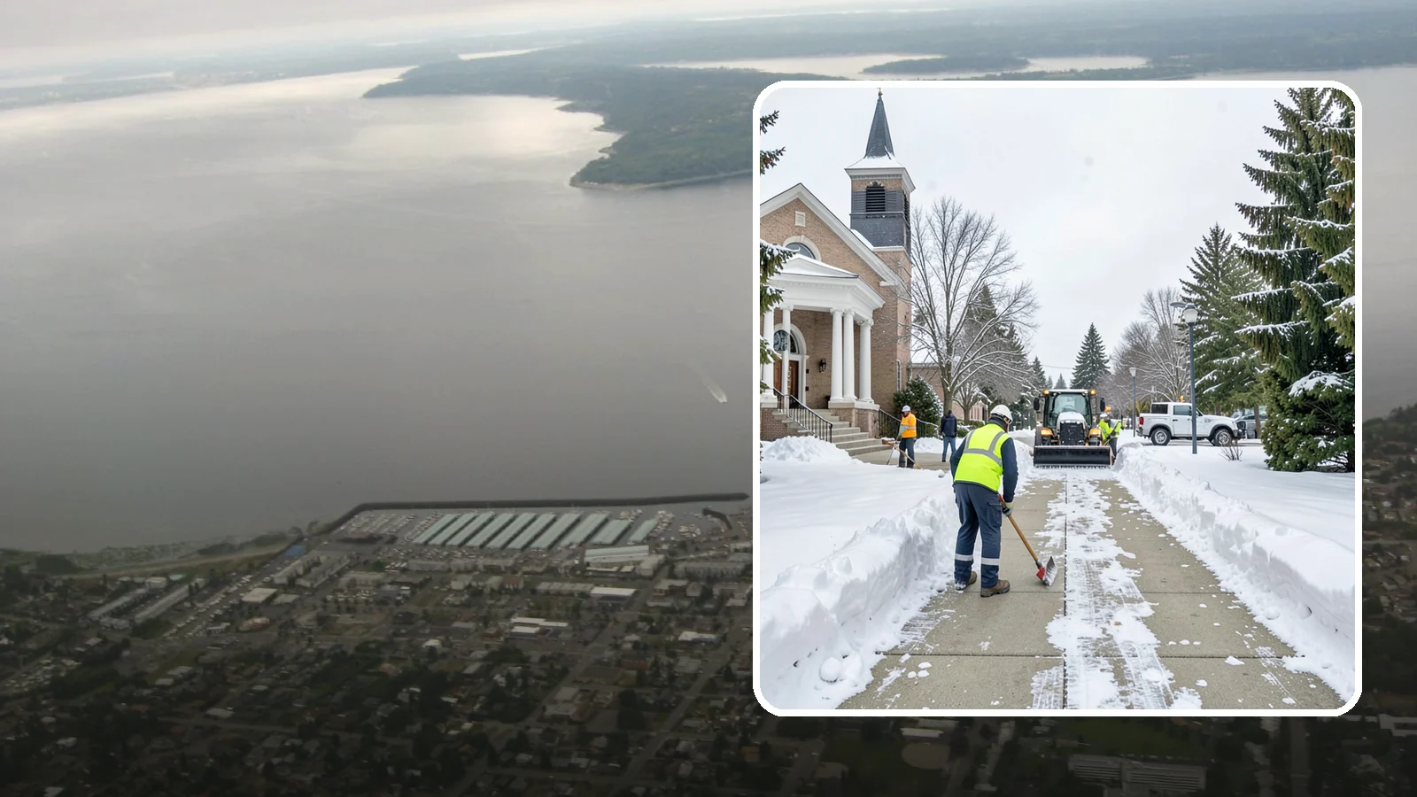 Church Sidewalk Clearing in Des Moines, King County, WA - Congregation-focused sidewalk clearing for Western Washington churches, keeping entry plazas and walks safe for services...