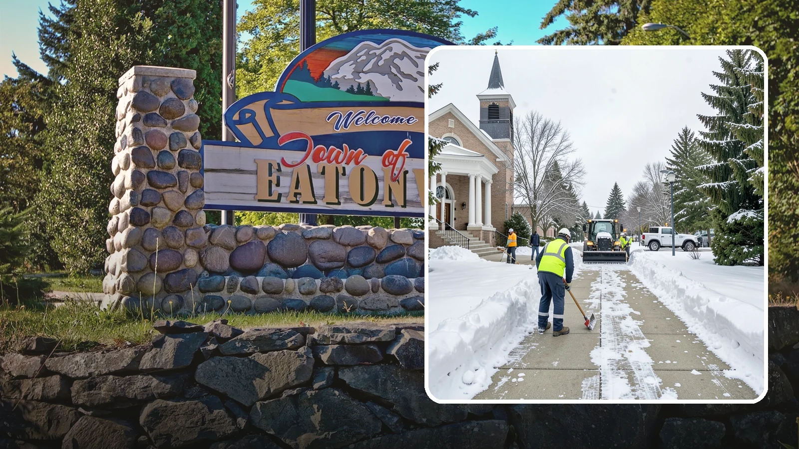 Church Sidewalk Clearing in Eatonville, Pierce County, WA - Congregation-focused sidewalk clearing for Western Washington churches, keeping entry plazas and walks safe for services...