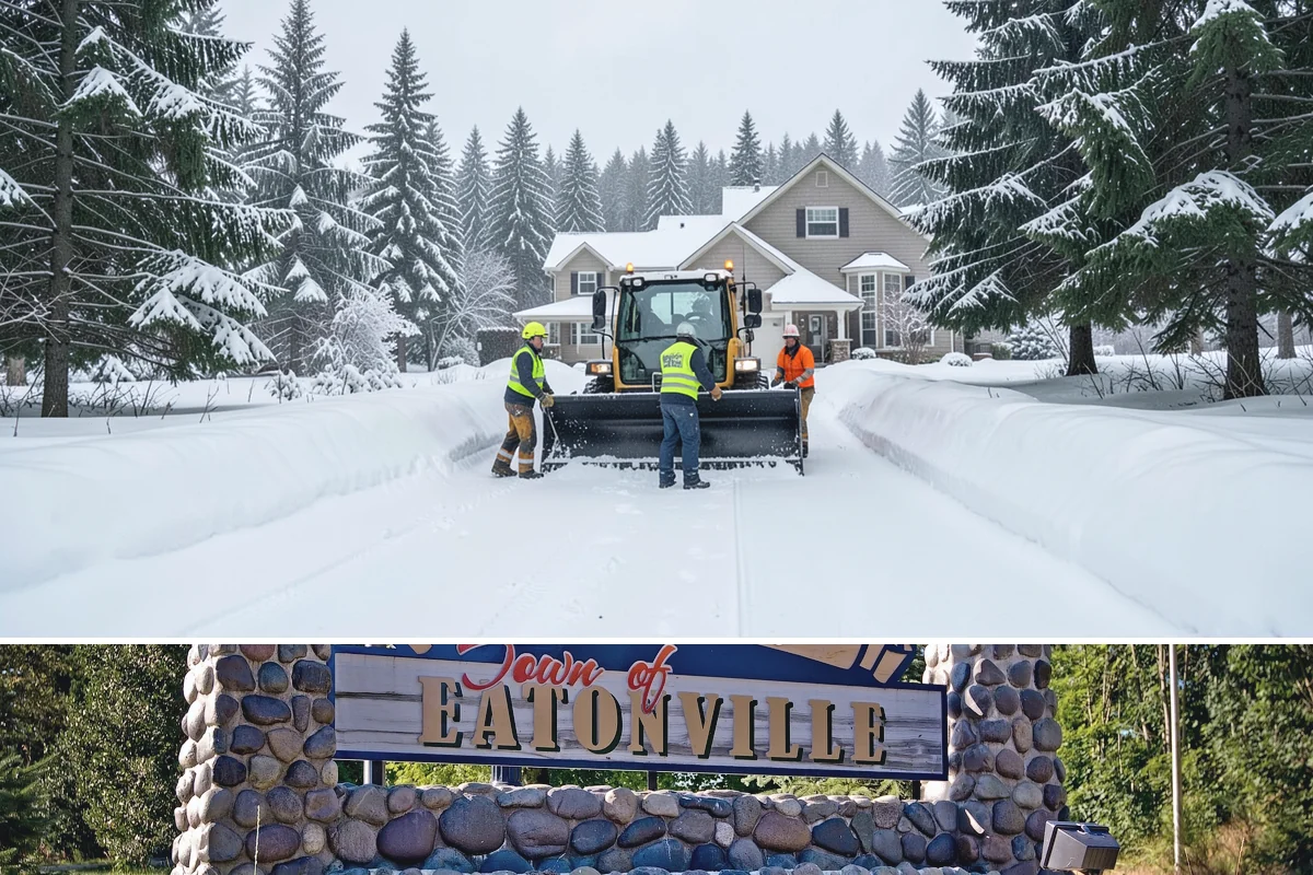 Church Sidewalk Clearing in Eatonville, Pierce County, WA - Church demand centers on December through February weekends and evenings, when frost and refrozen drizzle glaze plazas before...