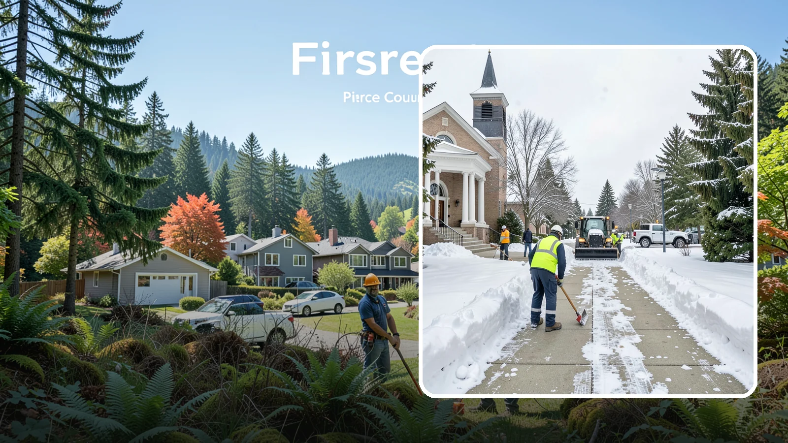 Church Sidewalk Clearing in Fircrest, Pierce County, WA - Congregation-focused sidewalk clearing for Western Washington churches, keeping entry plazas and walks safe for services...