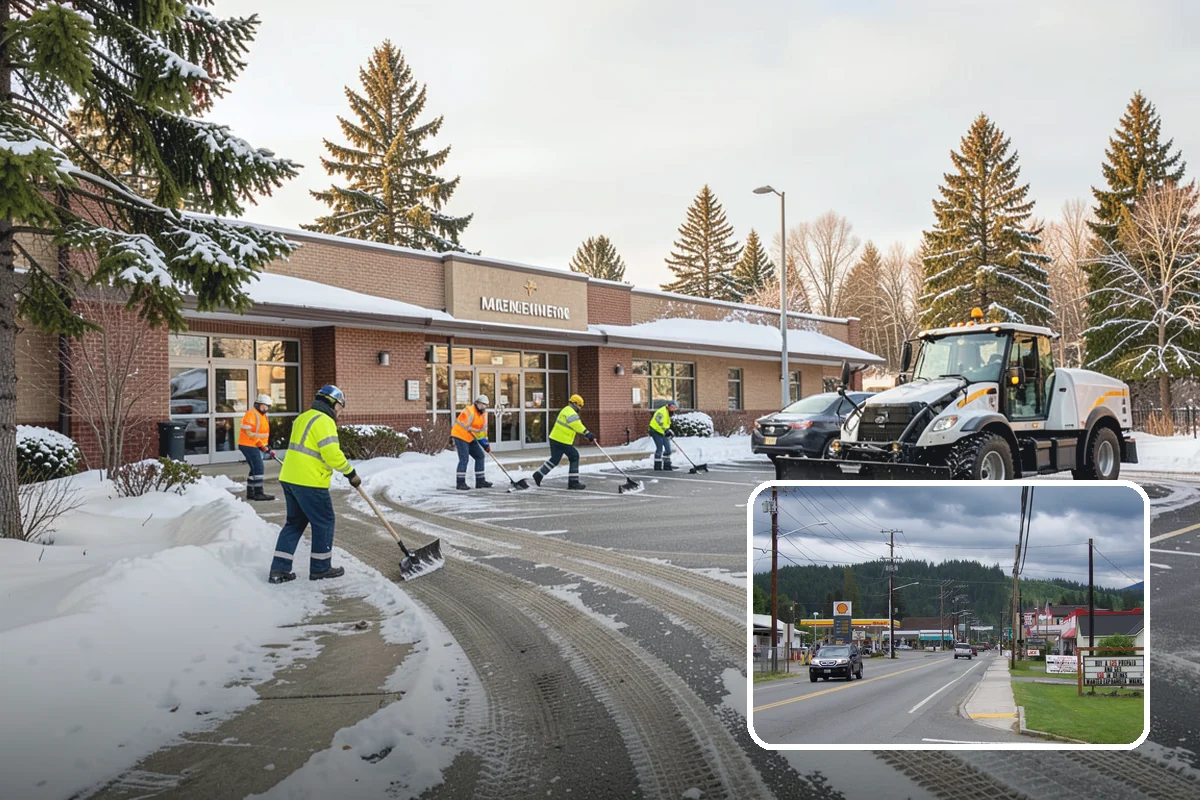 Church Sidewalk Clearing in Granite Falls, Snohomish County, WA - Protects an often elderly congregation from serious falls