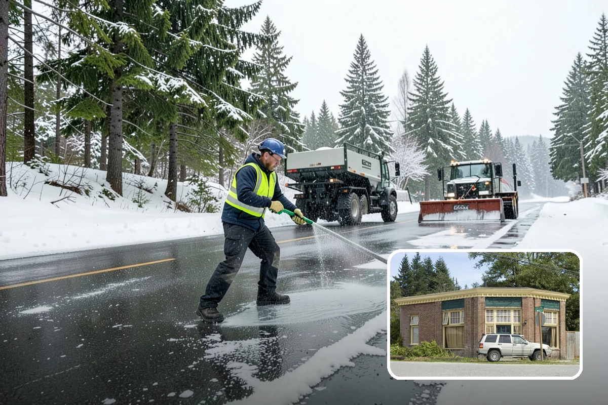 Church Sidewalk Clearing in Hamilton, Skagit County, WA - Protects an often elderly congregation from serious falls