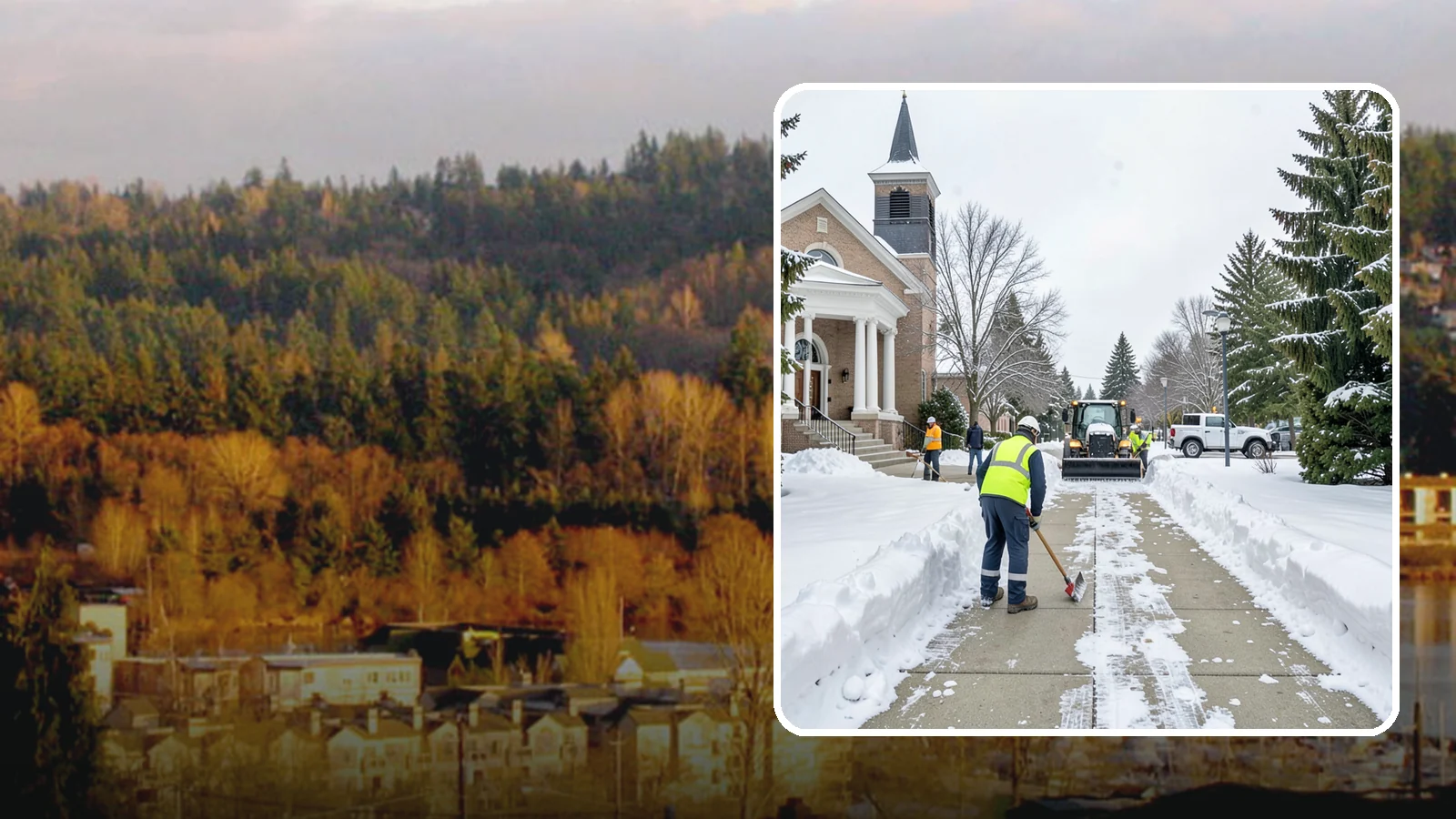Church Sidewalk Clearing in Kenmore, King County, WA - Congregation-focused sidewalk clearing for Western Washington churches, keeping entry plazas and walks safe for services...
