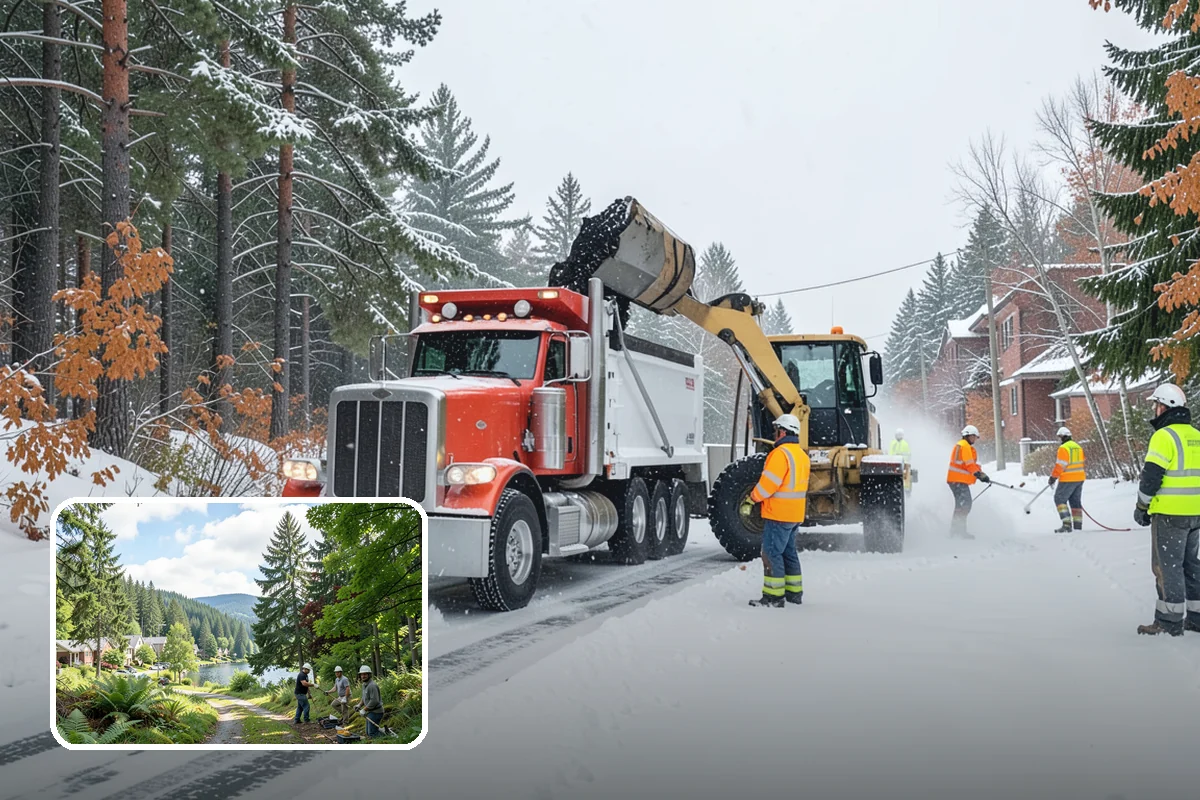 Church Sidewalk Clearing in Lake Forest Park, King County, WA - Protects an often elderly congregation from serious falls