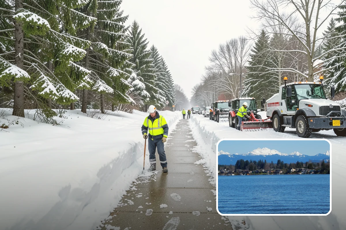 Church Sidewalk Clearing in Lake Stevens, Snohomish County, WA - Protects an often elderly congregation from serious falls