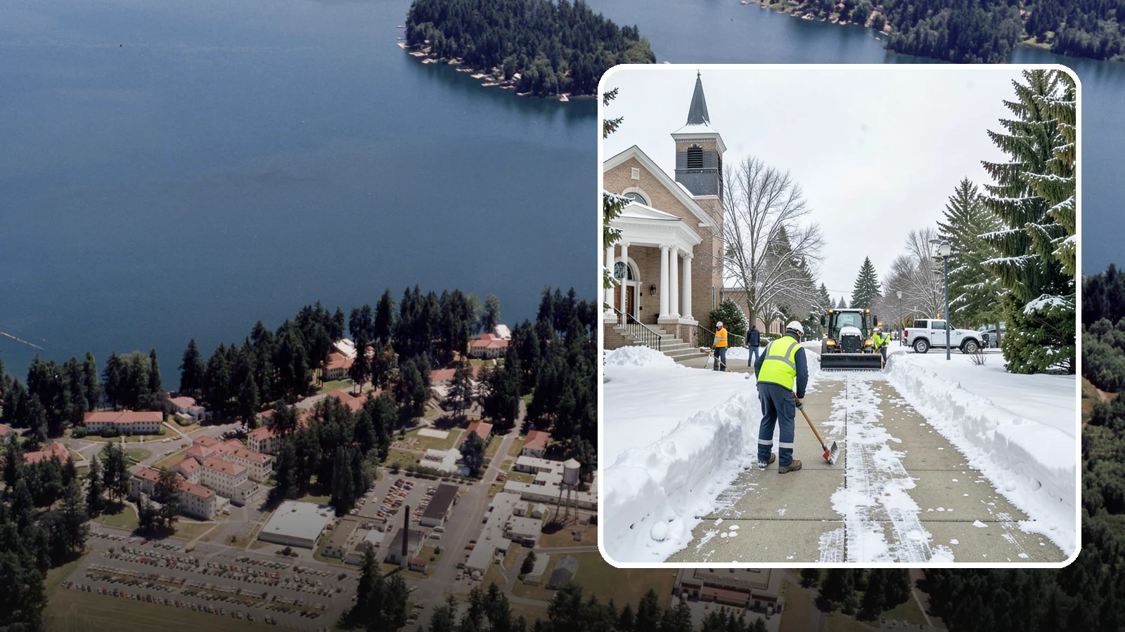 Church Sidewalk Clearing in Lakewood, Pierce County, WA - Congregation-focused sidewalk clearing for Western Washington churches, keeping entry plazas and walks safe for services...