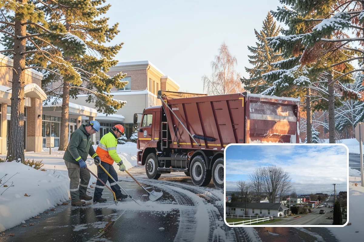 Church Sidewalk Clearing in Langley, Island County, WA - Protects an often elderly congregation from serious falls