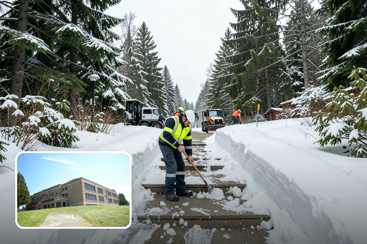 Church Sidewalk Clearing in Maple Valley, King County, WA - Protects an often elderly congregation from serious falls