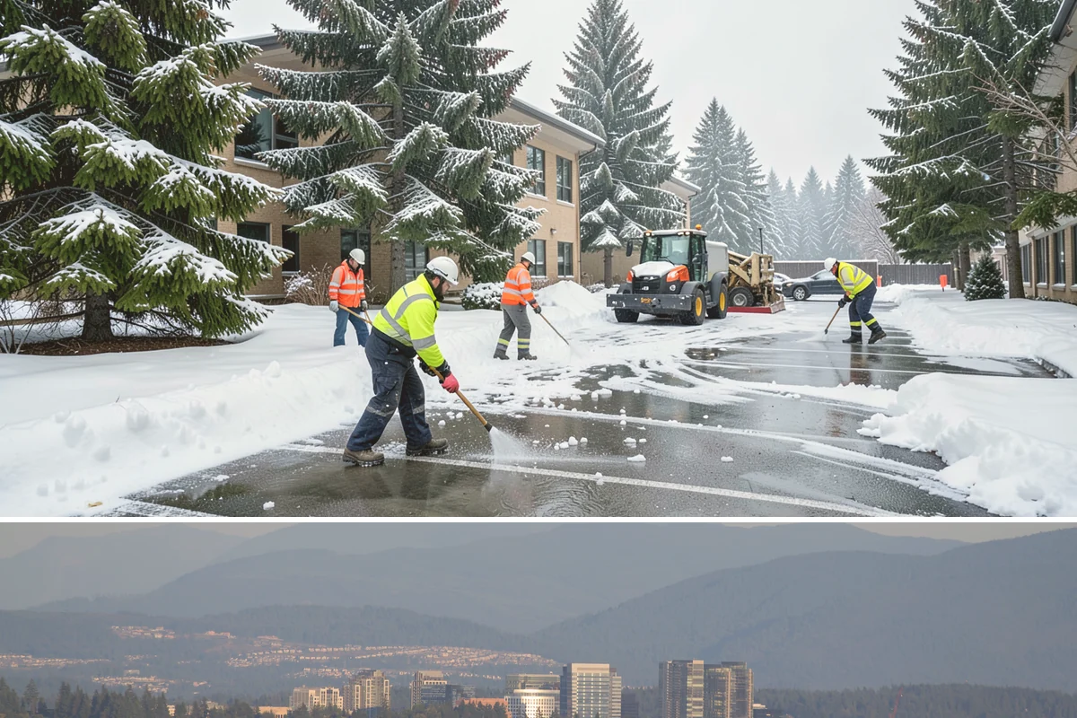 Church Sidewalk Clearing in Medina, King County, WA - Church demand centers on December through February weekends and evenings, when frost and refrozen drizzle glaze plazas before...