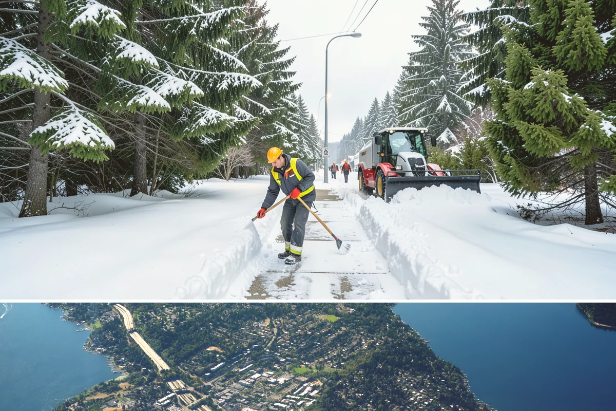 Church Sidewalk Clearing in Mercer Island, King County, WA - Church demand centers on December through February weekends and evenings, when frost and refrozen drizzle glaze plazas before...
