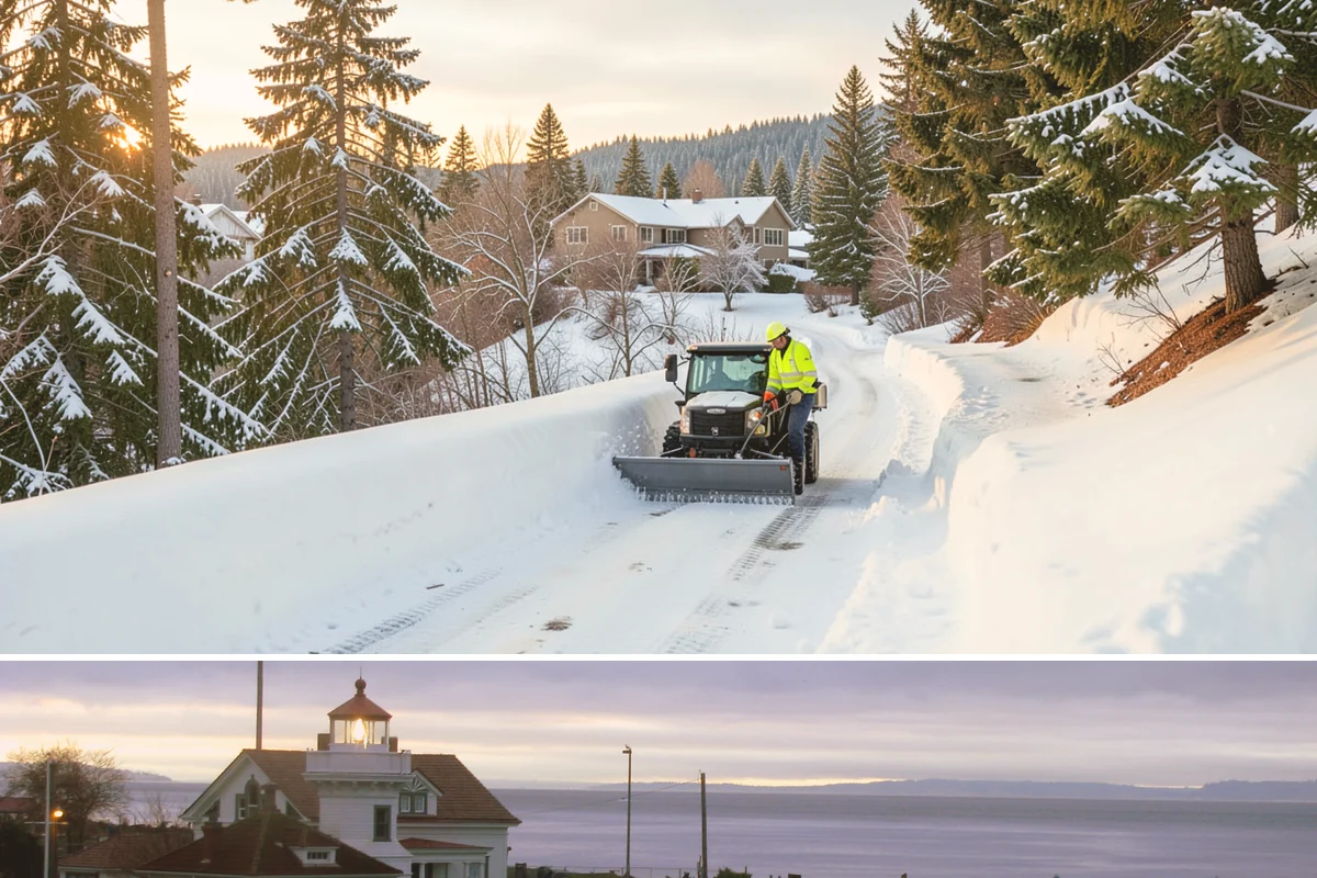 Church Sidewalk Clearing in Mukilteo, Snohomish County, WA - Church demand centers on December through February weekends and evenings, when frost and refrozen drizzle glaze plazas before...