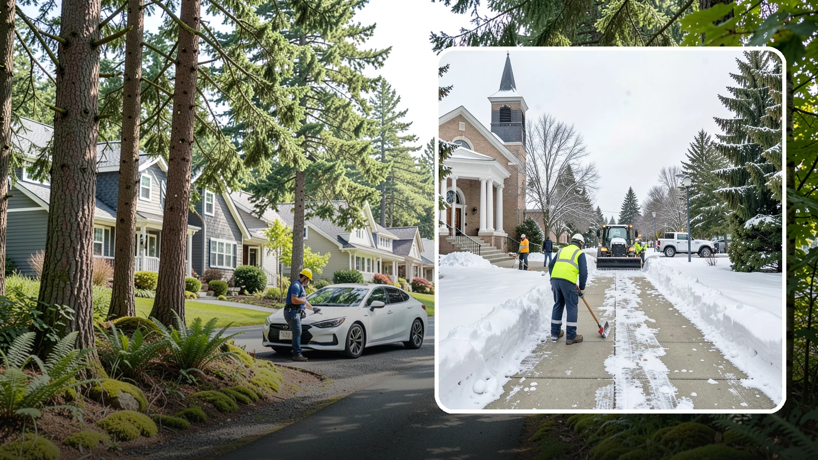 Church Sidewalk Clearing in Normandy Park, King County, WA - Congregation-focused sidewalk clearing for Western Washington churches, keeping entry plazas and walks safe for services...