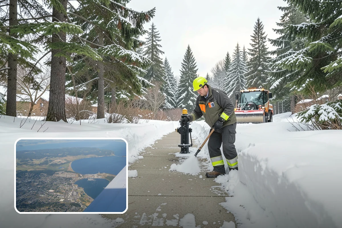 Church Sidewalk Clearing in Oak Harbor, Island County, WA - Protects an often elderly congregation from serious falls